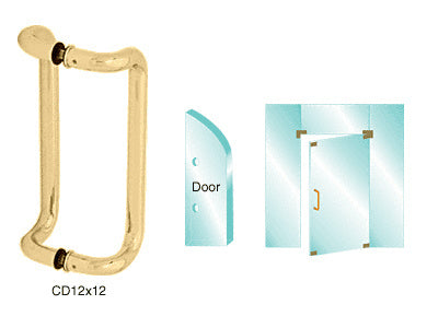 CRL Glass Mounted Offset Pull Handle