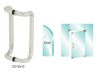 CRL Glass Mounted Offset Pull Handle