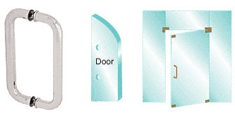 CRL Back-to-Back Glass Mounted Standard Pull Handle