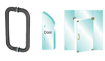 CRL Back-to-Back Glass Mounted Standard Pull Handle