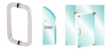CRL Back-to-Back Glass Mounted Standard Pull Handle