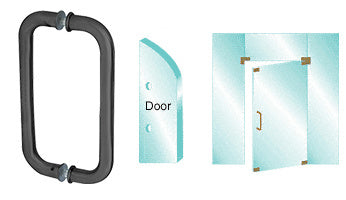 CRL Back-to-Back Glass Mounted Standard Pull Handle