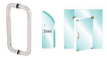 CRL Back-to-Back Glass Mounted Standard Pull Handle
