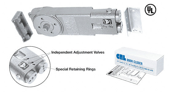 CRL Light Duty 90º No Hold Open Overhead Concealed Closer Body Only