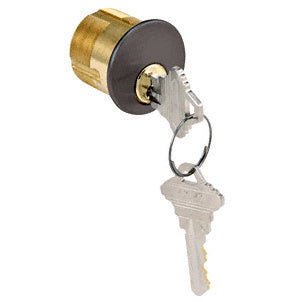CRL Single Mortise 1-1/8" Long Cylinder with Schlage® 'C' Keyway and Keyed Alike