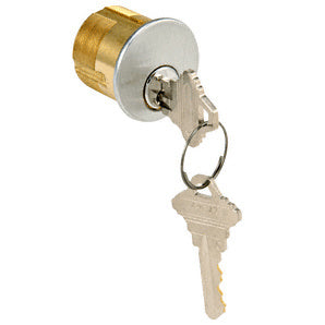 CRL Single Mortise 1-1/8" Long Cylinder with Schlage® 'C' Keyway and Keyed Alike