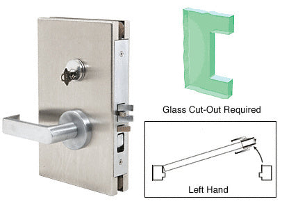 CRL 6" x 10" LH Center Lock with Deadlatch in Office Function
