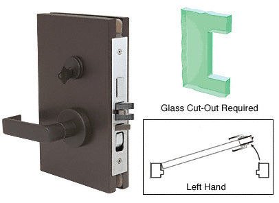 CRL 6" x 10" LH Center Lock With Deadlatch in Entrance Lock Function