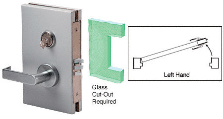 CRL 6" x 10" LH Center Lock with Deadlatch in Class Room Function
