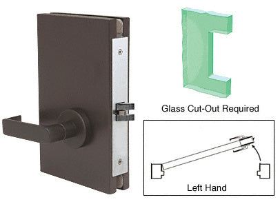 CRL 6" x 10" LH Center Lock With Deadlatch in Passage Lock Function