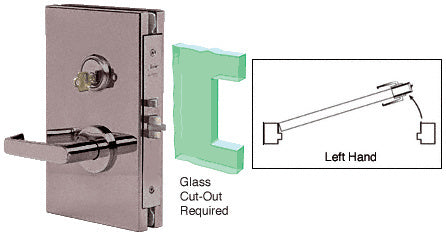 CRL 6" x 10" LH Center Lock With Deadlatch in Storeroom Function