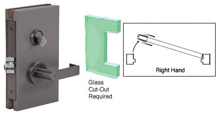 CRL 6" x 10" RH Center Lock with Deadlatch in Class Room Function