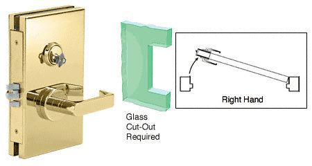 CRL 6" x 10" RH Center Lock with Deadlatch in Class Room Function