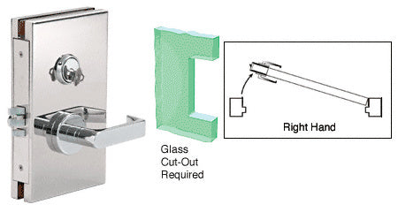 CRL 6" x 10" RH Center Lock with Deadlatch in Class Room Function