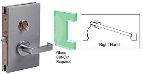 CRL 6" x 10" RH Center Lock With Deadlatch in Storeroom Function