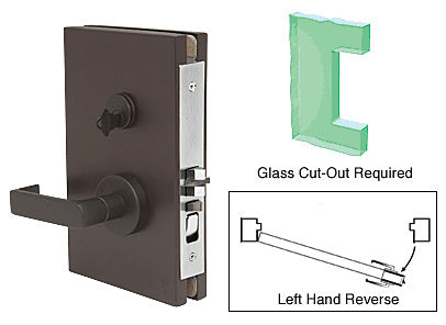 CRL 6" x 10" LHR Center Lock With Deadlatch in Office Function