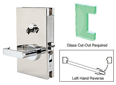 CRL 6" x 10" LHR Center Lock With Deadlatch in Office Function