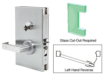 CRL 6" x 10" LHR Center Lock With Deadlatch in Office Function