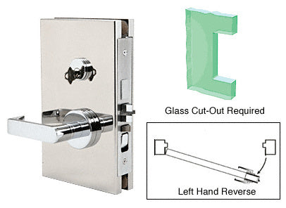 CRL 6" x 10" LHR Center Lock With Deadlatch in Entrance Lock Function
