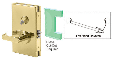 CRL 6" x 10" LHR Center Lock With Deadlatch in Class Room Function