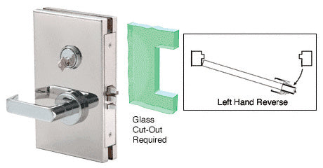 CRL 6" x 10" LHR Center Lock With Deadlatch in Class Room Function