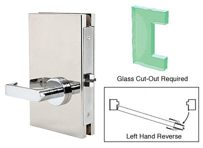 CRL 6" x 10" LHR Center Lock with Deadlatch in Passage Lock Function