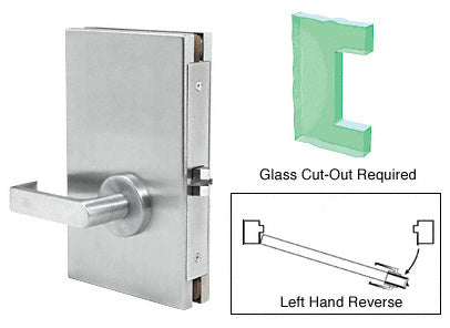 CRL 6" x 10" LHR Center Lock with Deadlatch in Passage Lock Function