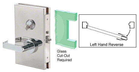 CRL 6" x 10" LHR Center Lock With Deadlatch in Storeroom Function