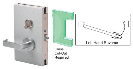 CRL 6" x 10" LHR Center Lock With Deadlatch in Storeroom Function
