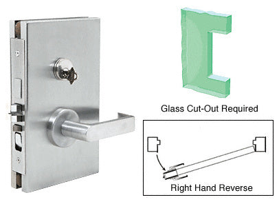 CRL 6" x 10" RHR Center Lock With Deadlatch in Entrance Lock Function