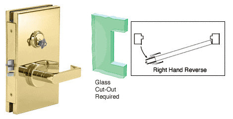 CRL 6" x 10" RHR Center Lock With Deadlatch in Class Room Function