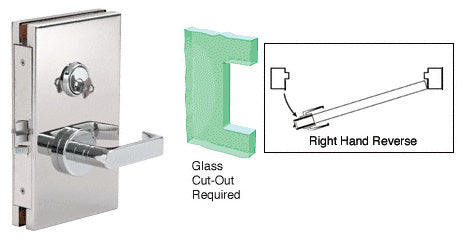 CRL 6" x 10" RHR Center Lock With Deadlatch in Class Room Function