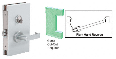 CRL 6" x 10" RHR Center Lock With Deadlatch in Class Room Function