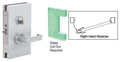CRL 6" x 10" RHR Center Lock With Deadlatch in Storeroom Function