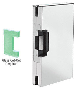 CRL 6" x 10" RH/LHR Custom Center Lock Glass Keeper with Deadlatch Electric Strike