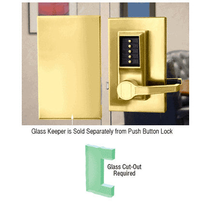 CRL 6" x 10" LH Center Lock Keeper for Push Button Locks