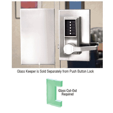 CRL 6" x 10" LH Center Lock Keeper for Push Button Locks