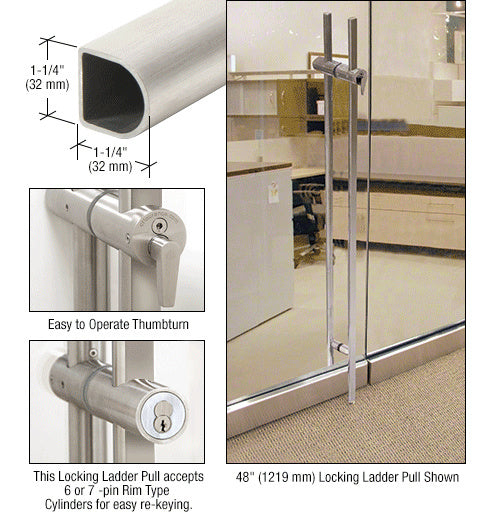 CRL 72" Designer Series "D" Shape Locking Ladder Pull