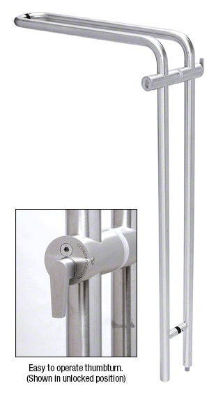 CRL 316 42" Left Hand LLPA Series Locking Ladder Pull - Curved Exterior