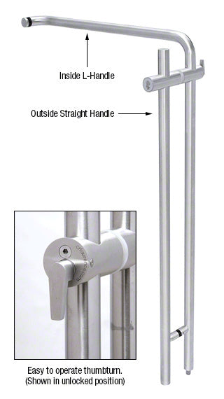 CRL 316 42" Left Hand LLPA Series Locking Ladder Pull - Straight Exterior