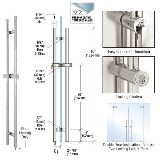 CRL 316 60" Locking Ladder Pull