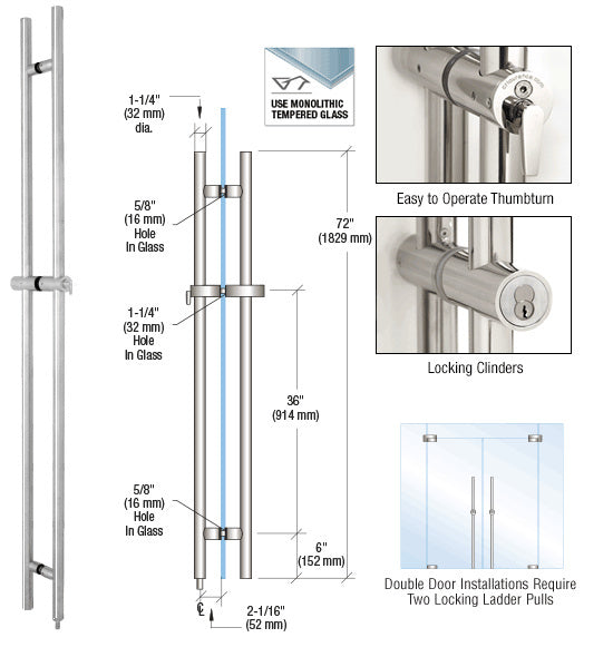CRL 316 72" Locking Ladder Pull