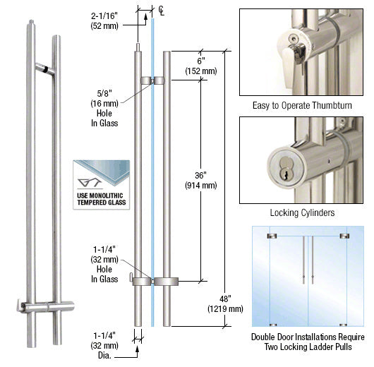 CRL 316 48" Upwards Locking Ladder Pull