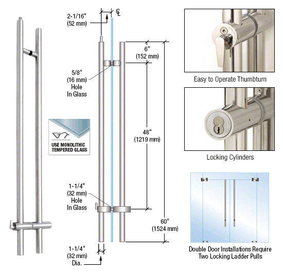 CRL 316 60" Upwards Locking Ladder Pull