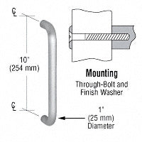 CRL 1" Solid Pull Handle