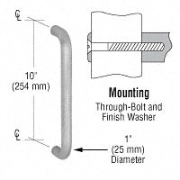 CRL 1" Solid Pull Handle