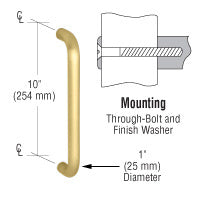 CRL 1" Solid Pull Handle