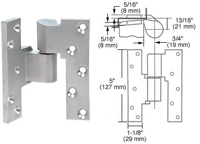Rixson® Left Hand 3/4" Offset Intermediate Pivot