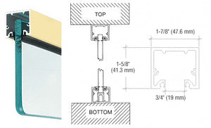 CRL Wide U-Channel With Top Load Roll-In Glazing Gasket for 3/8" and 1/2" Glass - Custom Length