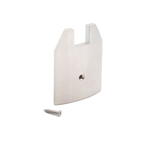 FHC 2-1/2" Tapered Sidelite Rail End Cap - Brushed Stainless